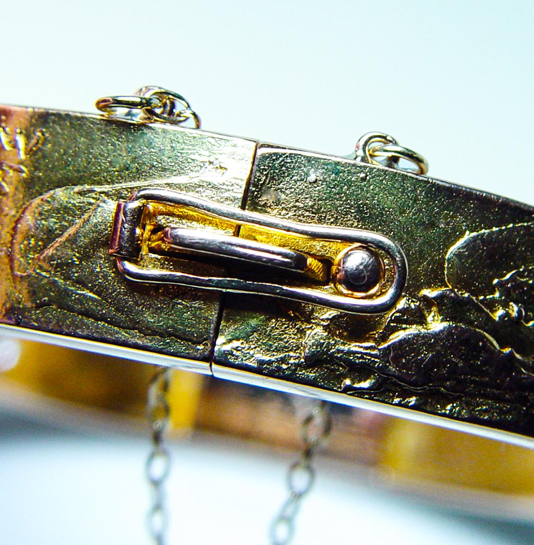Bracelet moderniste Bjorn Weckstrom Lapponia en or 14 carats et diamants en vente 2