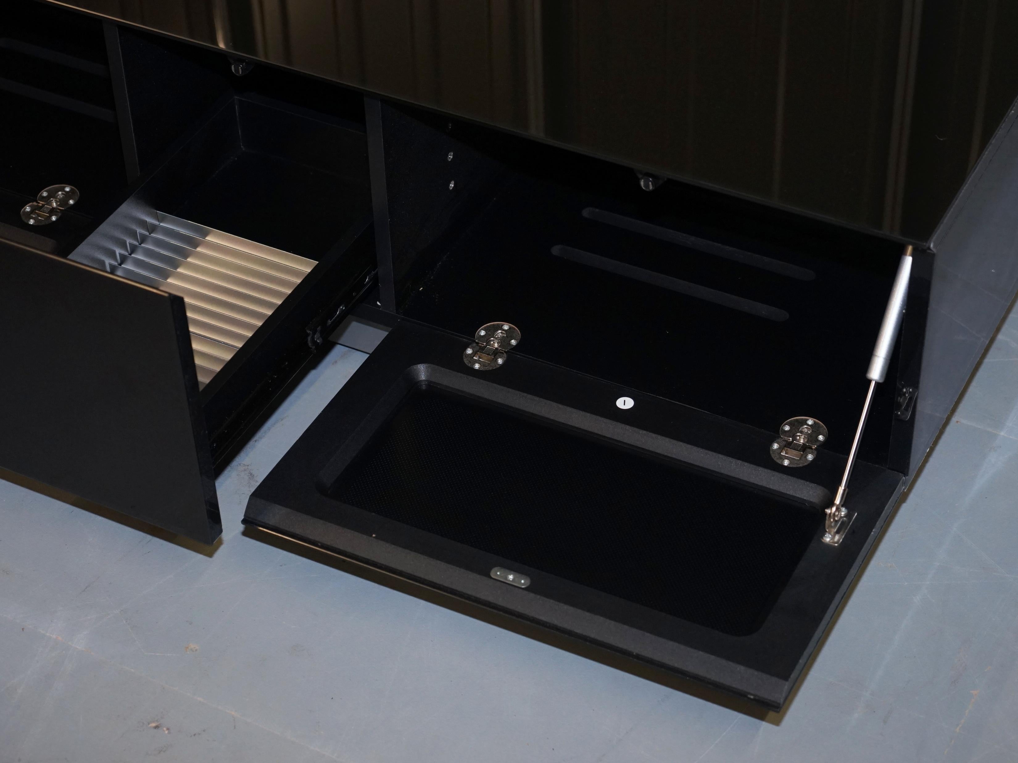 Designer Black Glass Bs EN 12150-1 Alphason Television Media TV Stand Table 5