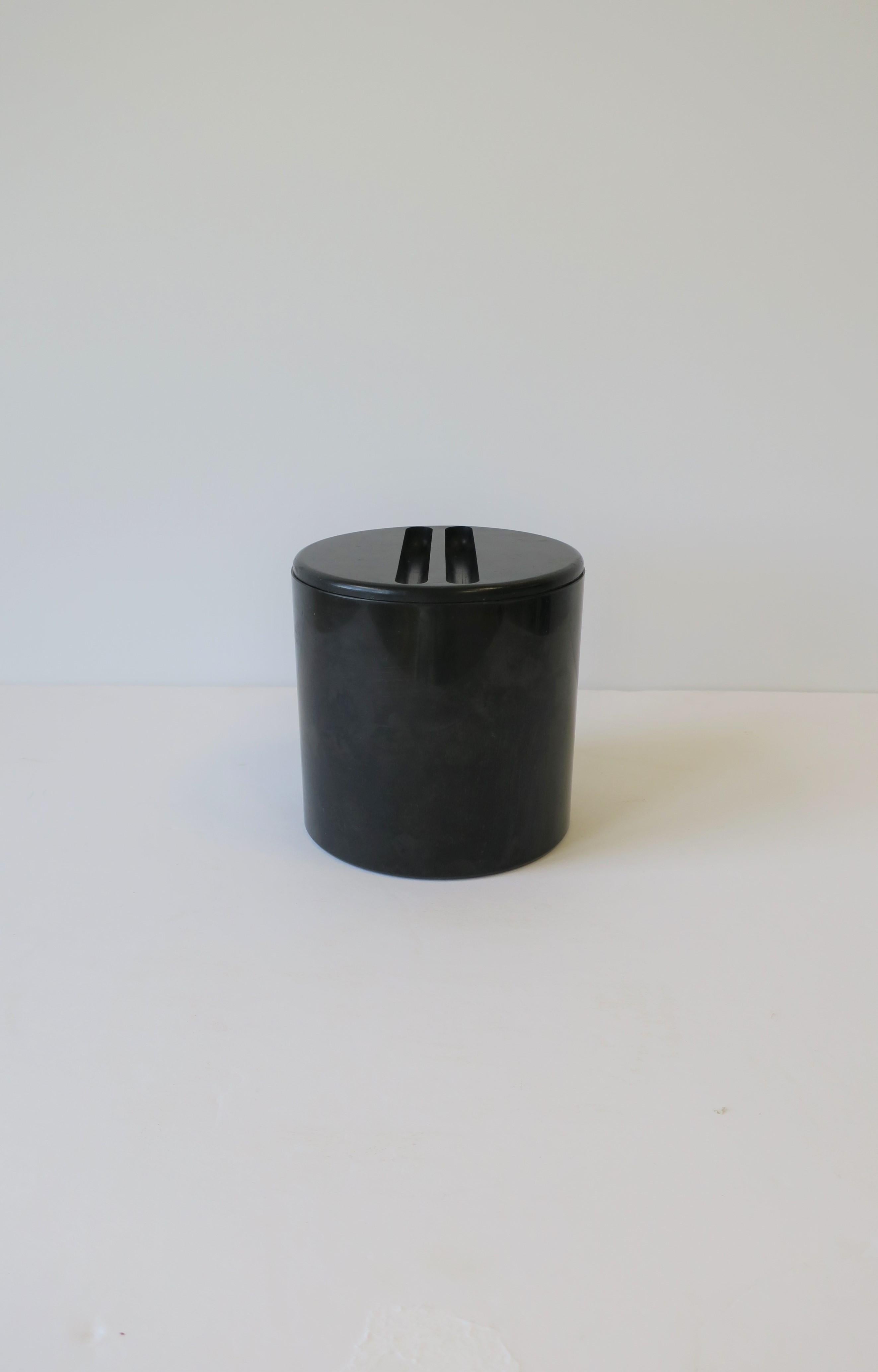 Resin Gianfranco Frattini Italian Postmodern Black Box for Progetti  For Sale