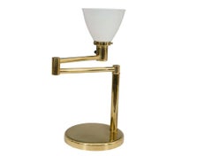Designer Brass Desk or Table Lamp by Walter Von Nessen, circa 1970s