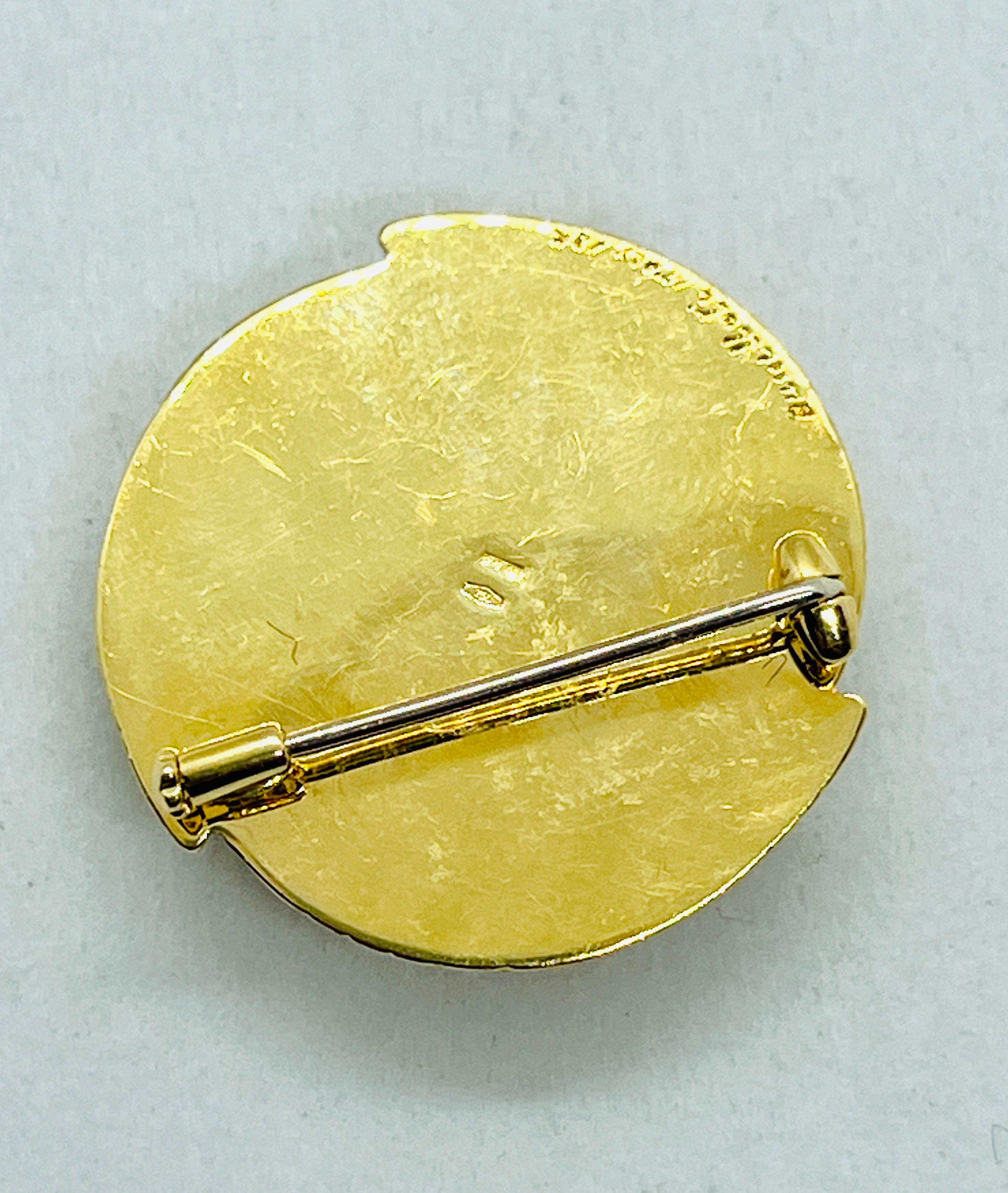 Buccellati, broche ronde tissée en forme de panier en or jaune 18 carats, 32 mm en vente 7