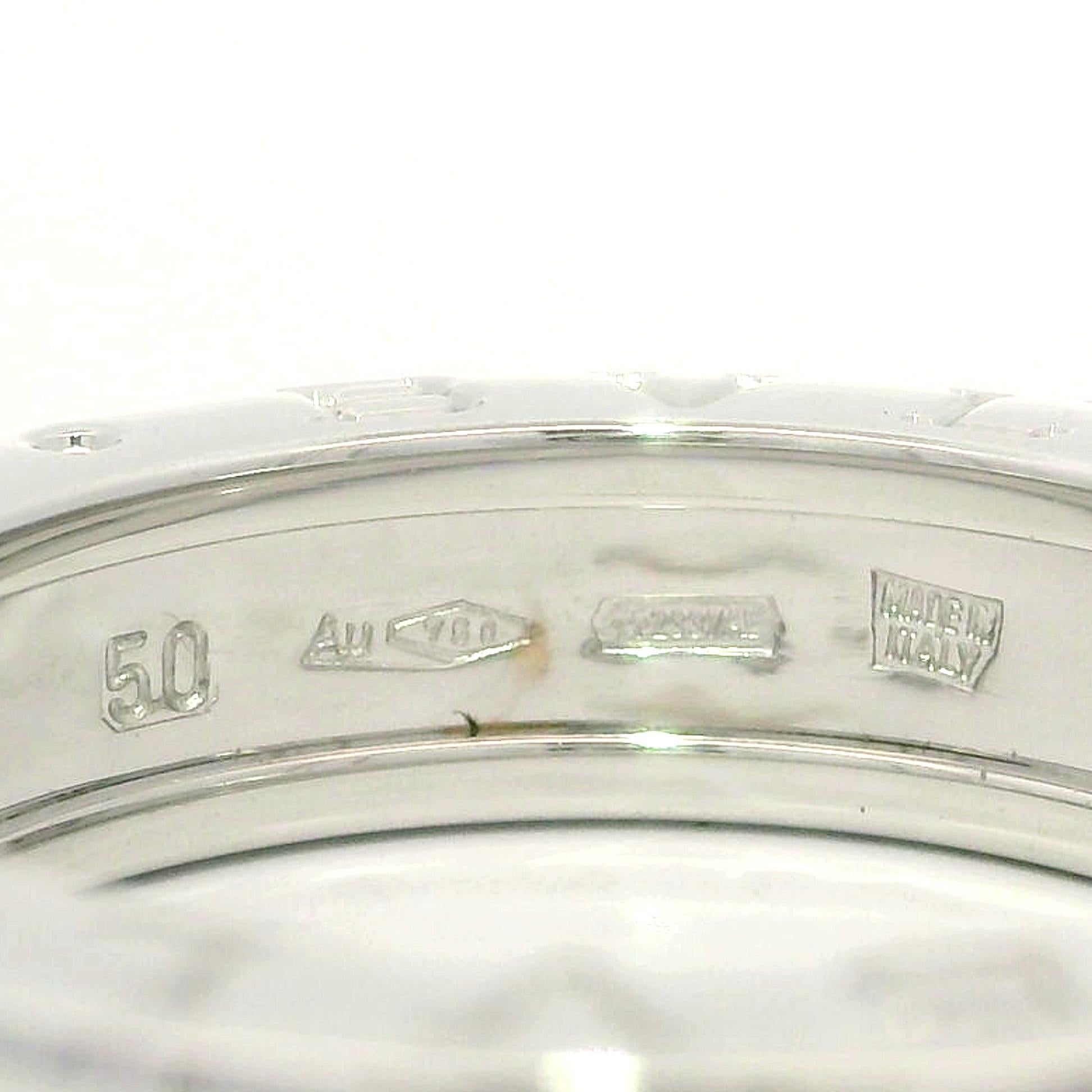 Bulgari, bague à anneau B Zero 1 en or blanc massif 18 carats 4,9 mm, taille 50 en vente 1