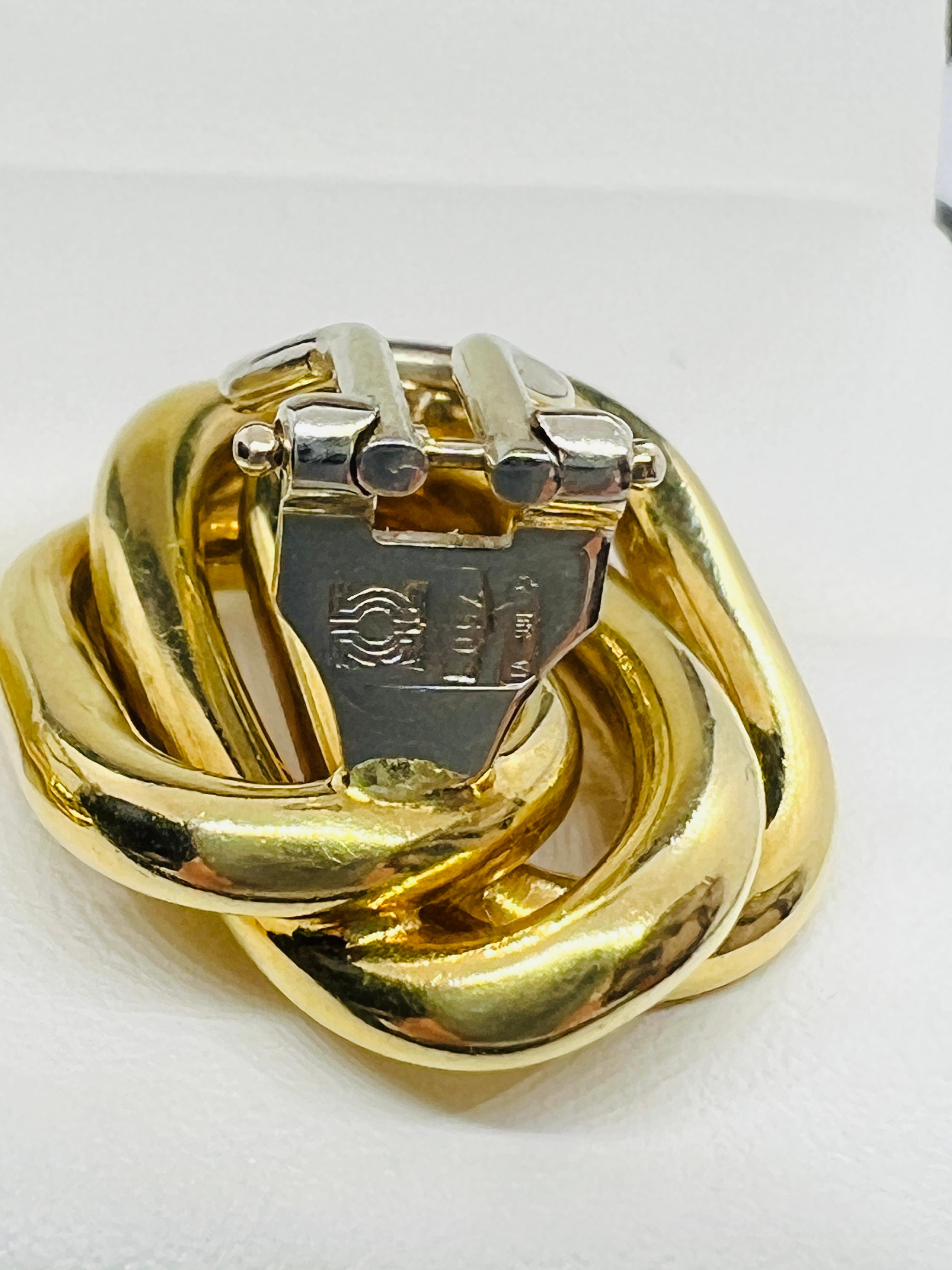 Designer Bvlgari 18K Yellow Gold Mid Century Modern Clip On Earrings 13.5 grams  5