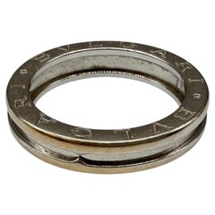 Designer Bvlgari Bzero1 One Band Ring 18kt White Gold Size 59