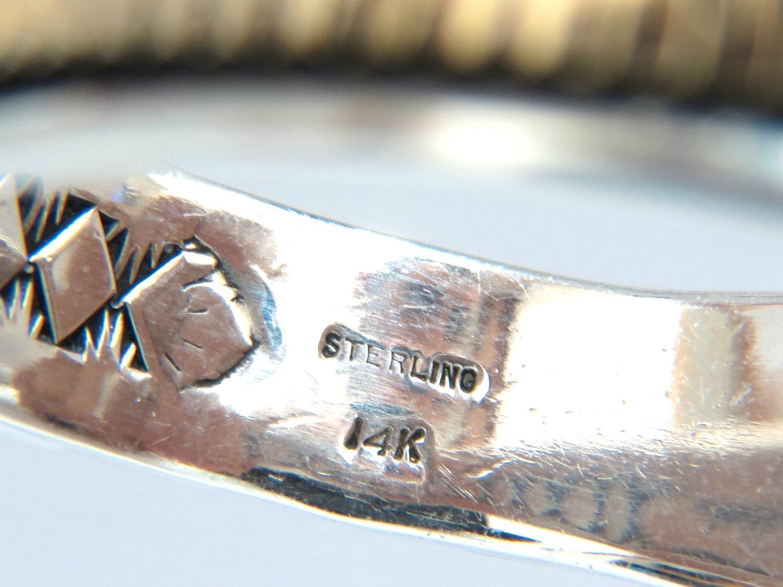 Designer C. Harrell Orecchini pendenti e bracciale Bangle 14 carati e 925 in vendita 6