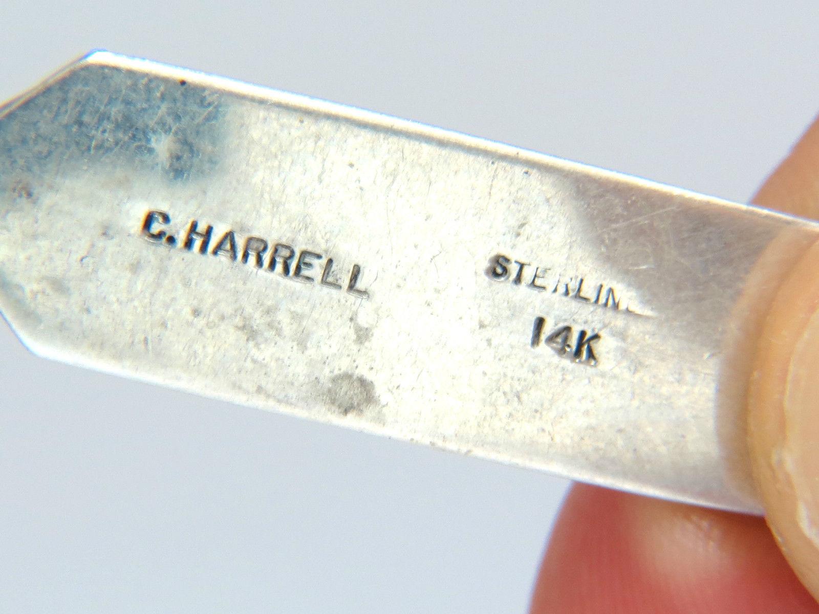 Designer C. Harrell Orecchini pendenti e bracciale Bangle 14 carati e 925 in vendita 7