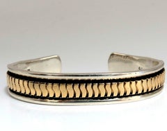 Designer C. Harrell Dangling Earrings and Bangle Bracelet 14 Karat and 925