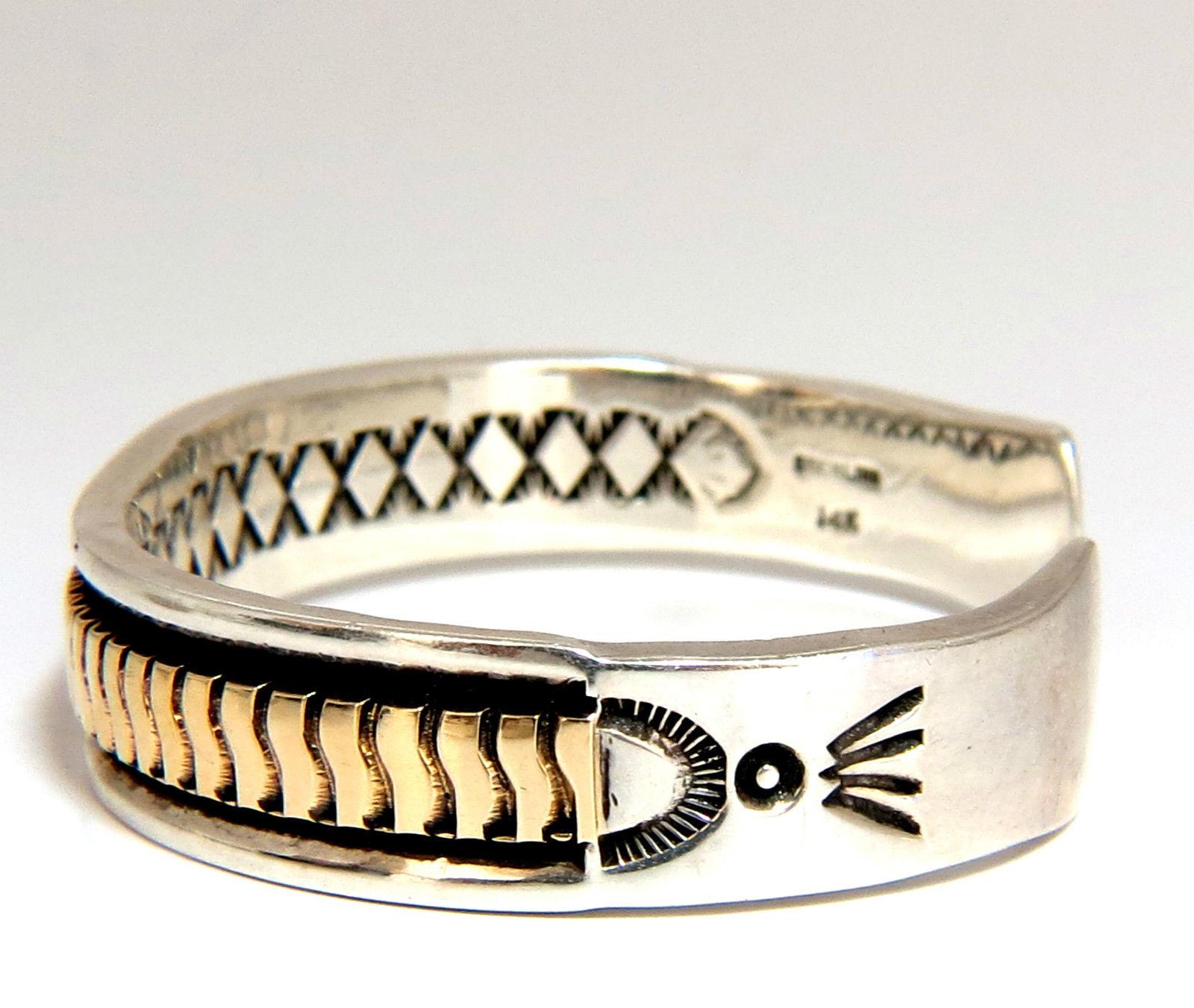 Designer C. Harrell Orecchini pendenti e bracciale Bangle 14 carati e 925 in vendita 3
