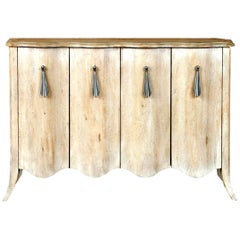 Designer Cabinet in Bleached Oak after Jules Leleu