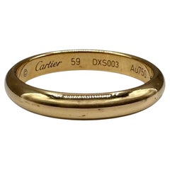 Alliance de créateur Cartier 1895, en or jaune 18 carats, taille 59, avec certificats