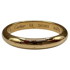 Designer Cartier 1895 Wedding Band 18kt Yellow Gold Size 59 With Papers