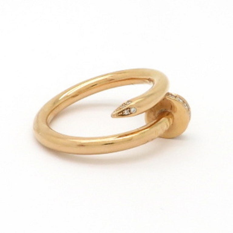 Designer Cartier Juste un Clou 14 Karat Rose Gold Ring at 1stDibs ...
