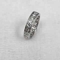 Designer Certified 2.10ct. Natural Diamond and Platinum Eternity Band