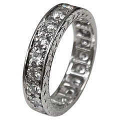 Designer Certified 2.10ct. Natural Diamond and Platinum Eternity Band