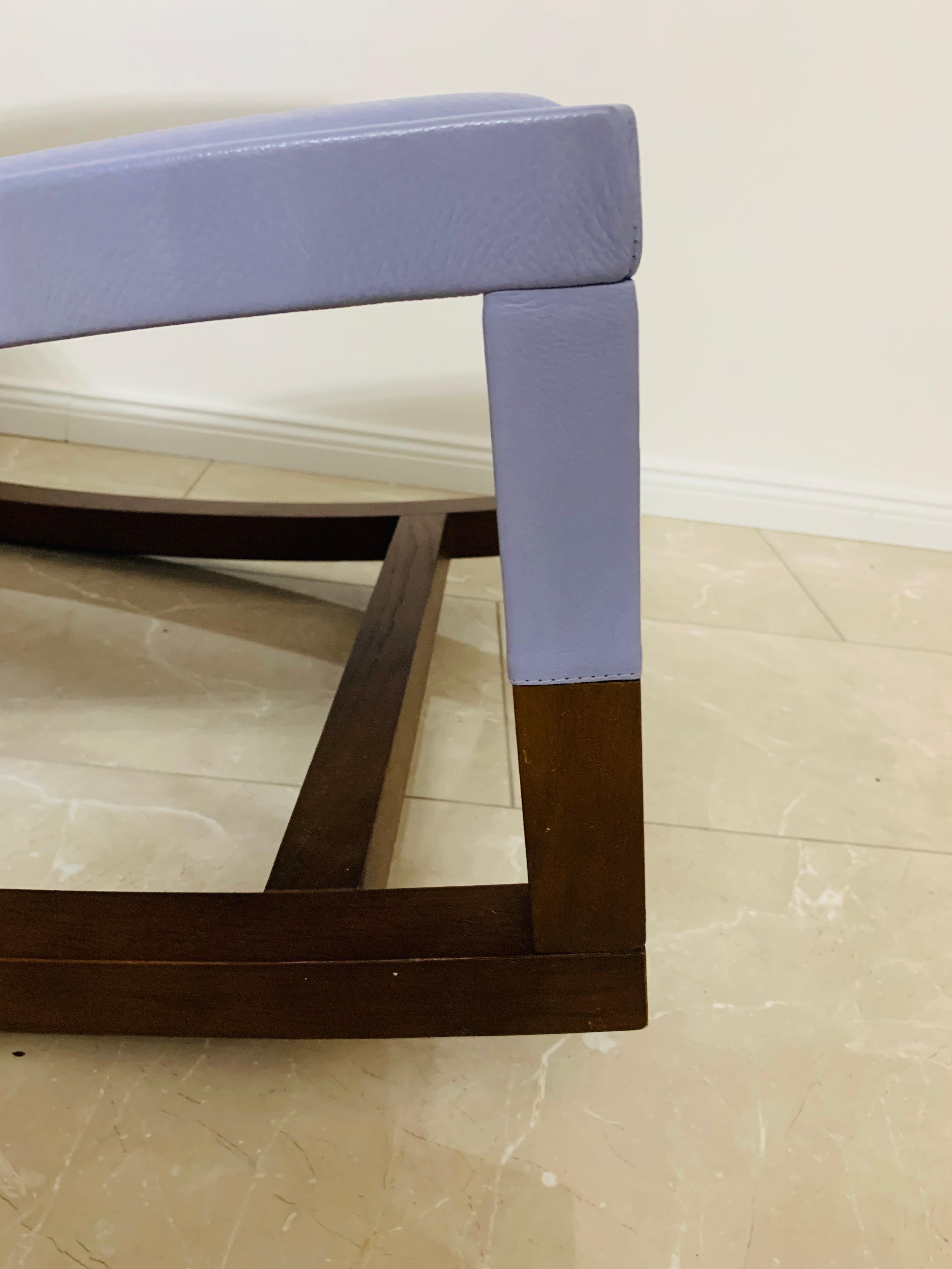 Exklusiver Original Designer-Stuhl aus hellblauem Leder Poltrona Frau Don''Do  im Angebot 11