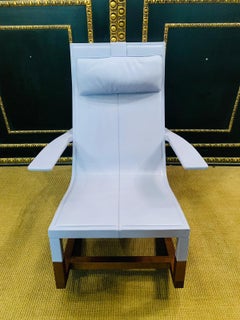 Chaise design Poltrona Frau Don''do Rocking Chair Blue