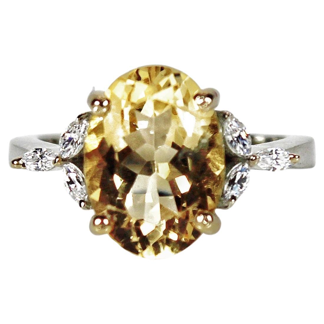 Designer Citrine Gemstone Ring