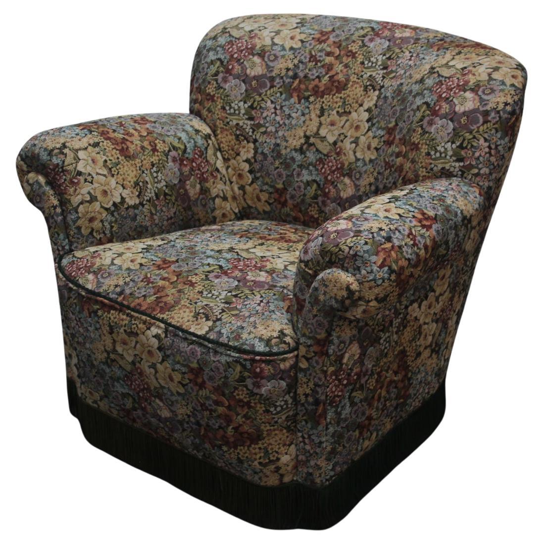 Fauteuil club de designer, années 1940.