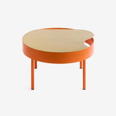 Designer Coffee Table 'Foam L' by WOO – Minimalistic Living Room, Orange Table