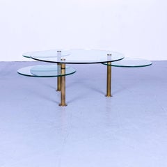 Designer Coffee Table Silver Table Glass Metal Frame Table