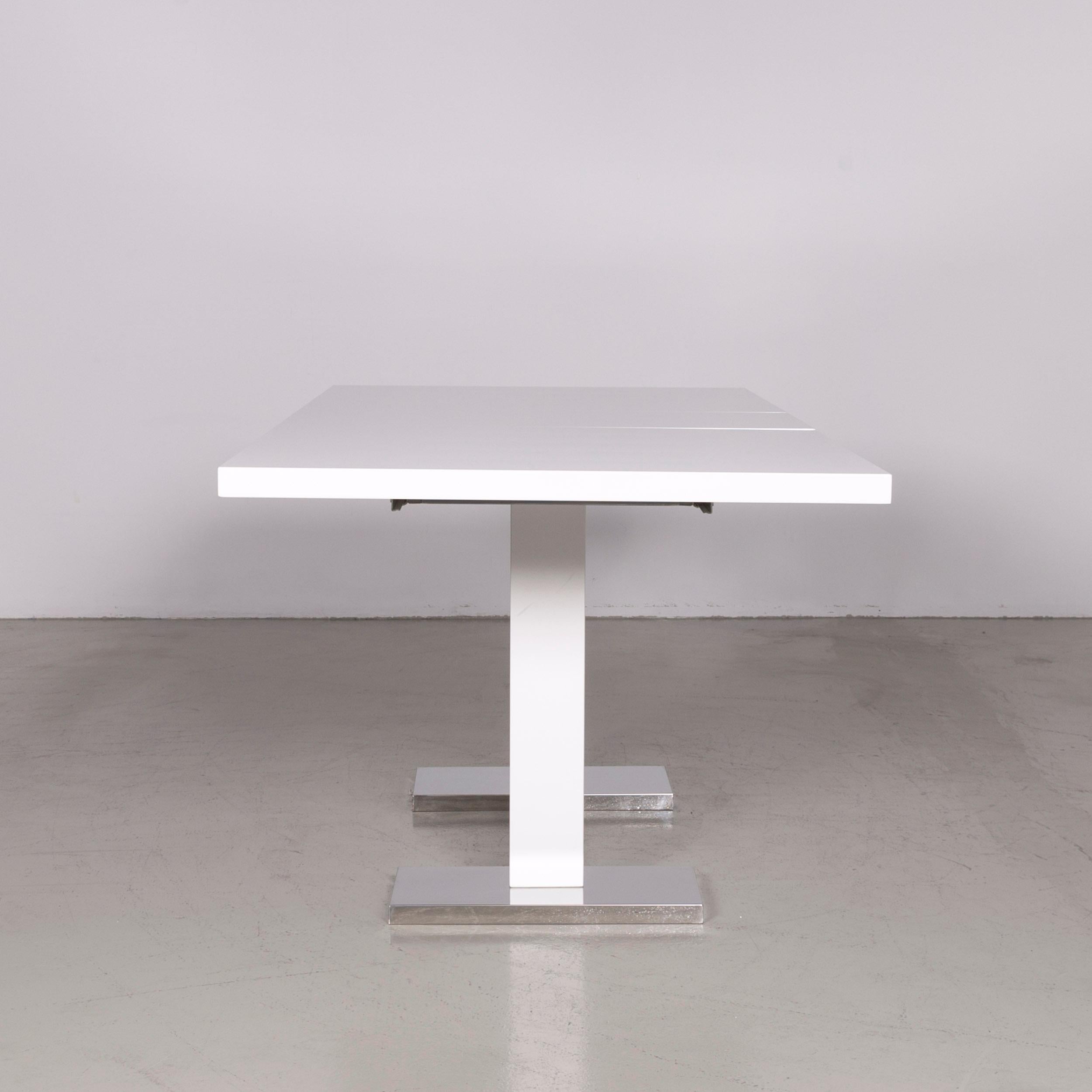 Designer Coffee Table White Glass Wood For Sale 4