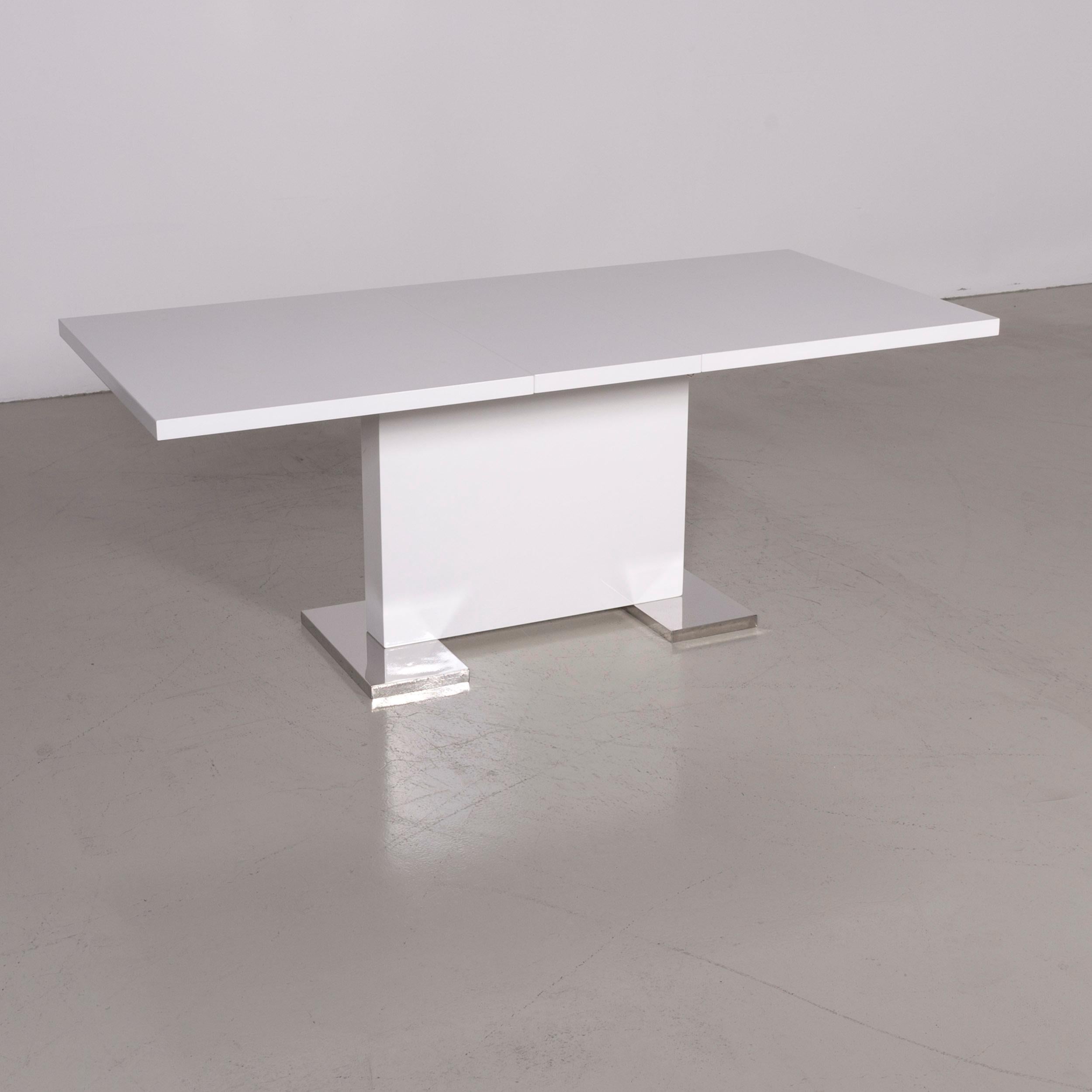 Designer coffee table white glass wood.