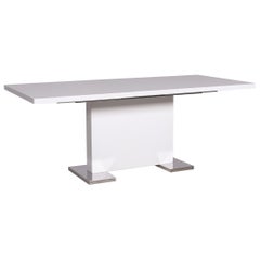 Designer Coffee Table White Glass Wood