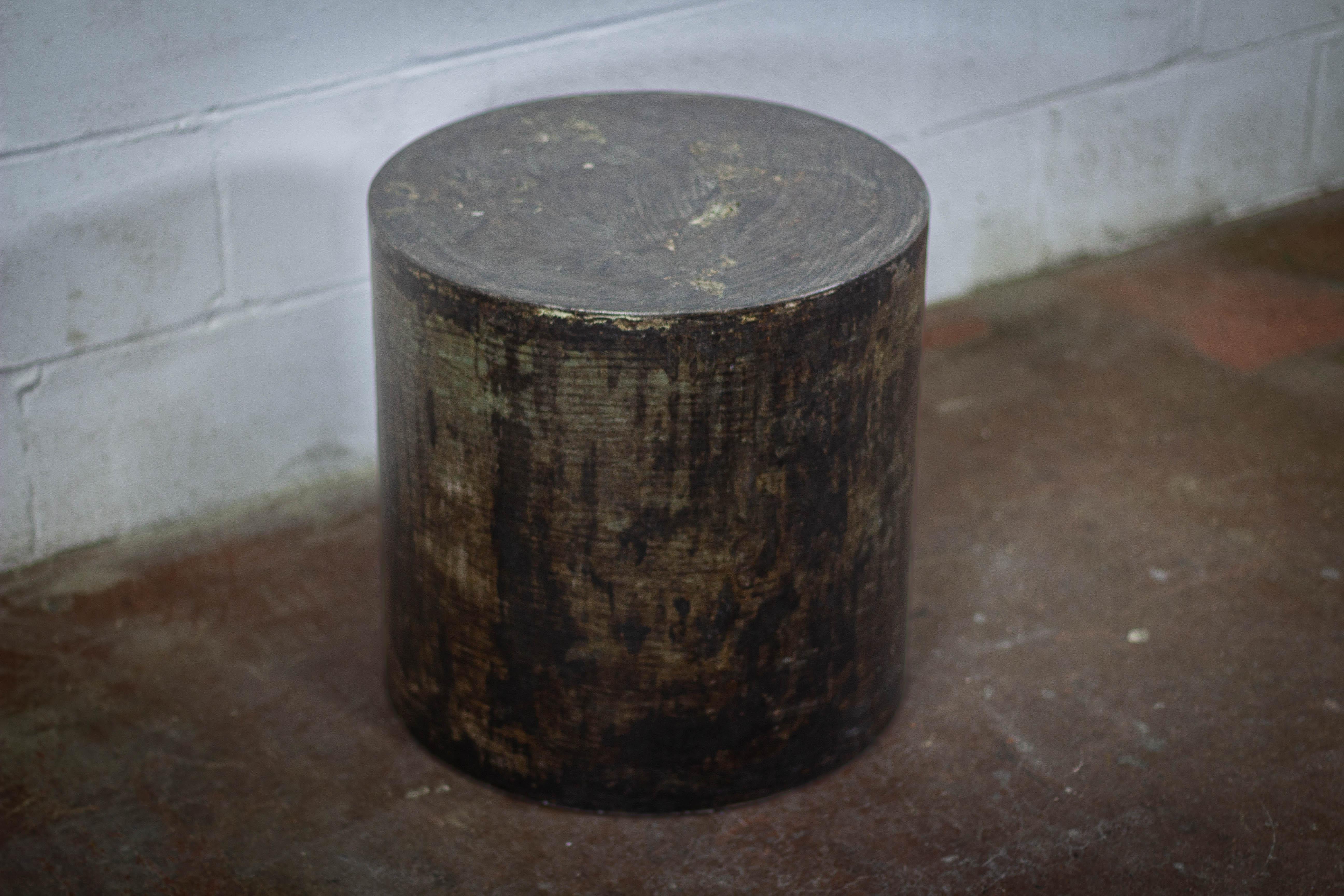 designer concrete drum line REFINE  scratched brown by Dylan Myers In New Condition For Sale In Elkridge, MD