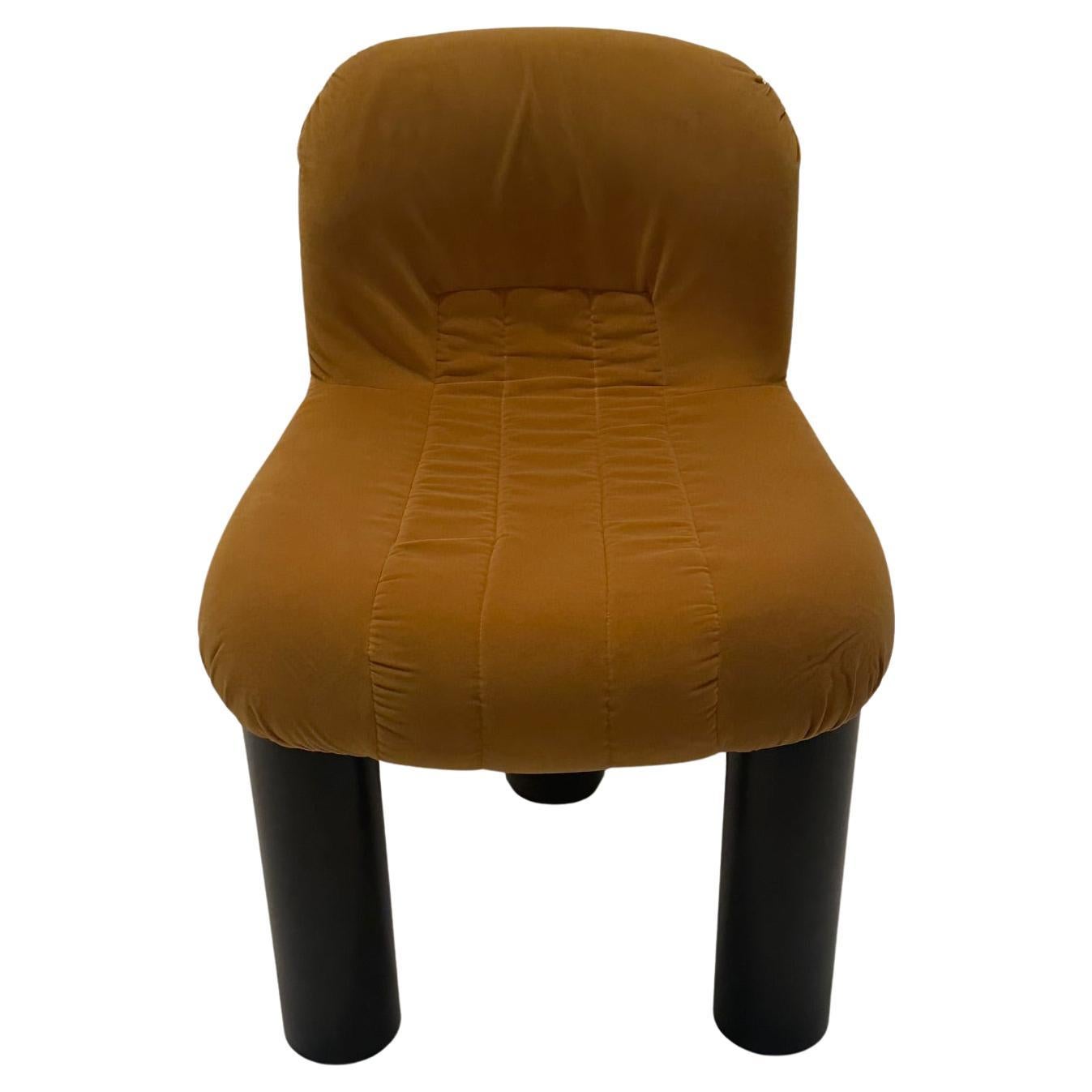 Designer Cool Modern Artflex Botolo Upholstered Side Chair For Sale