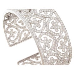 Designer Cuff Bracelet with Round Diamonds.  D6.55ct.t.w.