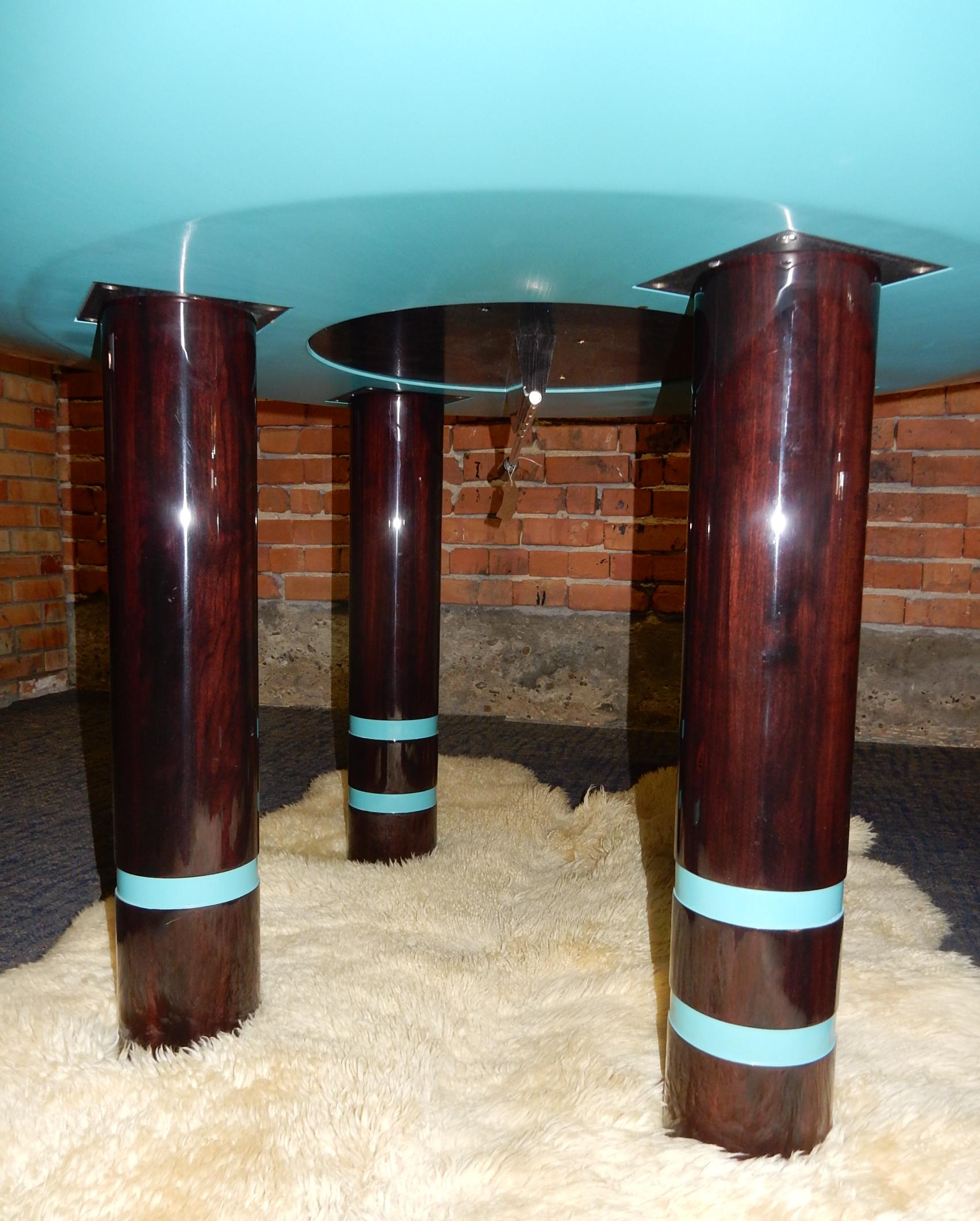 Designer Dakota Jackson Postmodern Exotic Wood Dining Table In Good Condition In Las Vegas, NV