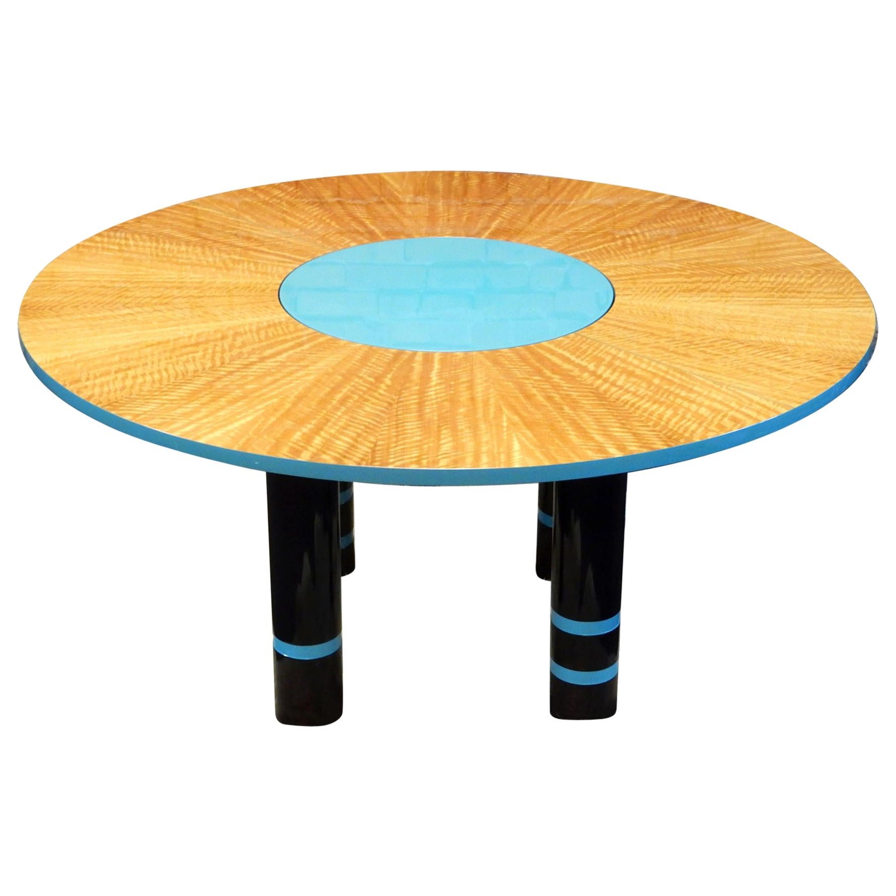 Designer Dakota Jackson Postmodern Exotic Wood Dining Table