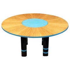 Vintage Designer Dakota Jackson Postmodern Exotic Wood Dining Table