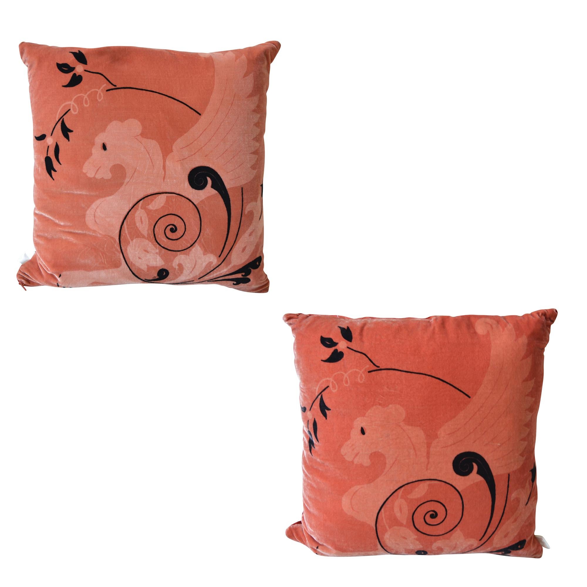 Designer Decorative Pillow Sphinx Design, Pair For Sale