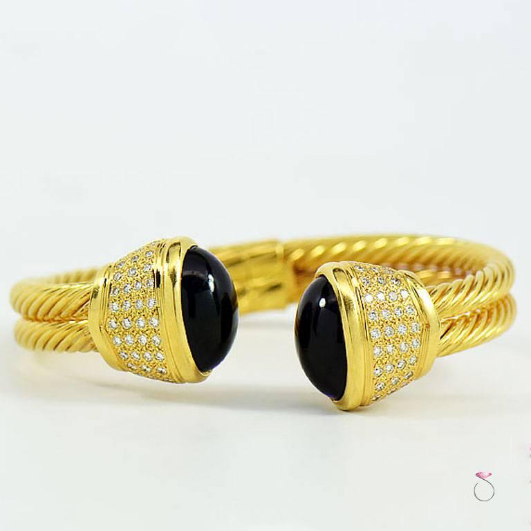 Designer-Armreif aus 18 Karat Gelbgold mit Diamanten und Amethysten (Zeitgenössisch) im Angebot