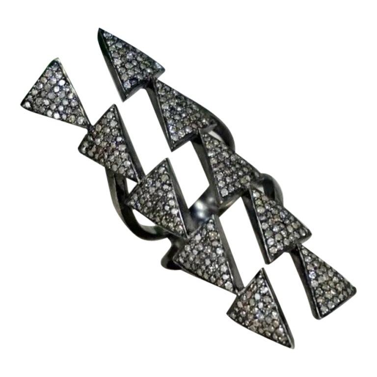 Designer Designer-Diamant-Ring 925 Silber mit Voll Finger-Ring