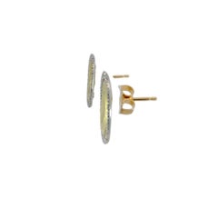 MAZ Orecchini con diamanti incisi in oro giallo 18 carati