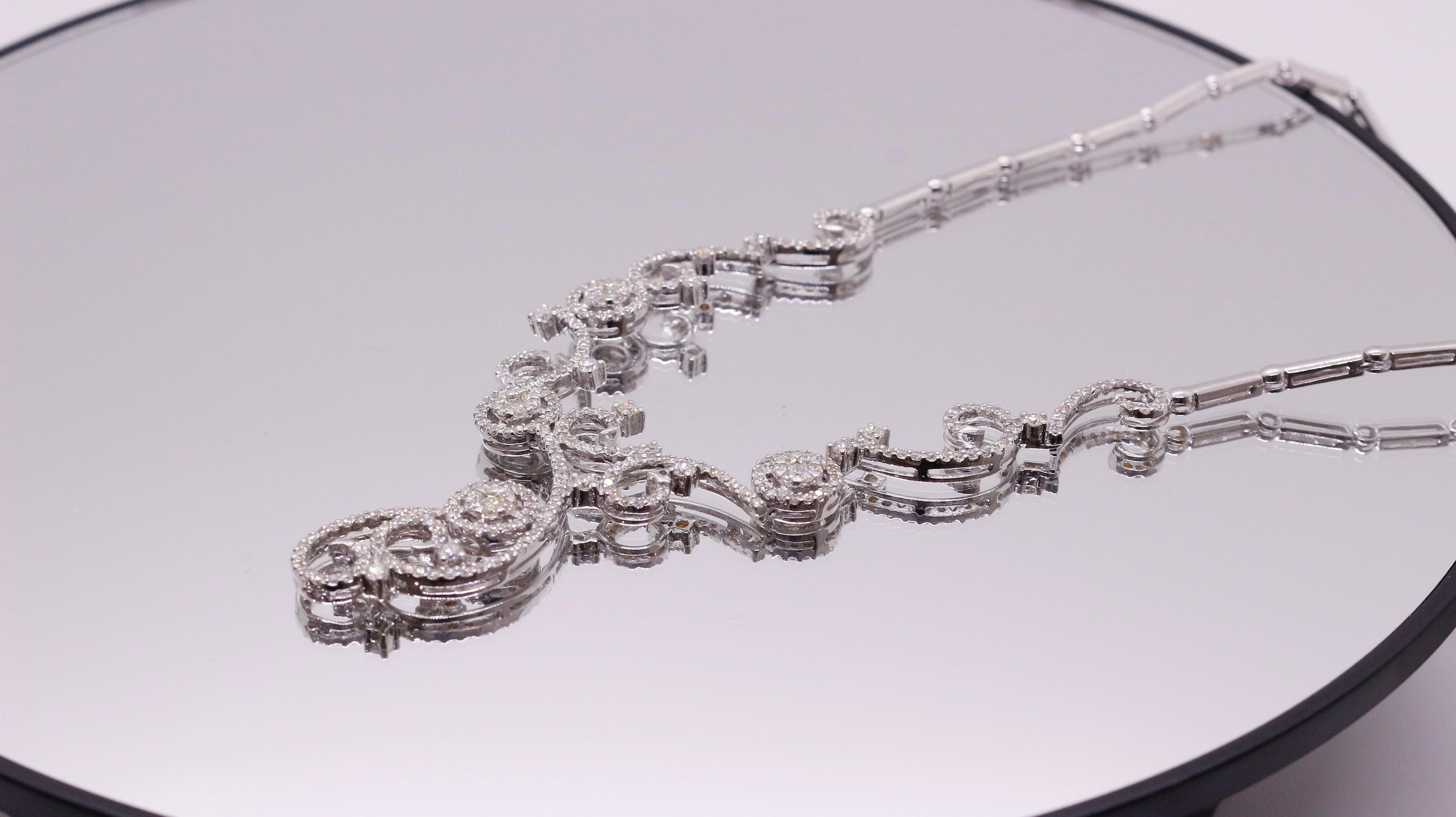 Designer Diamond Necklace In New Condition For Sale In Fukuoka City, Fukuoka