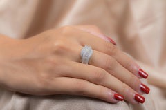 Designer Diamond Wedding Ring in 18K Solid White Gold