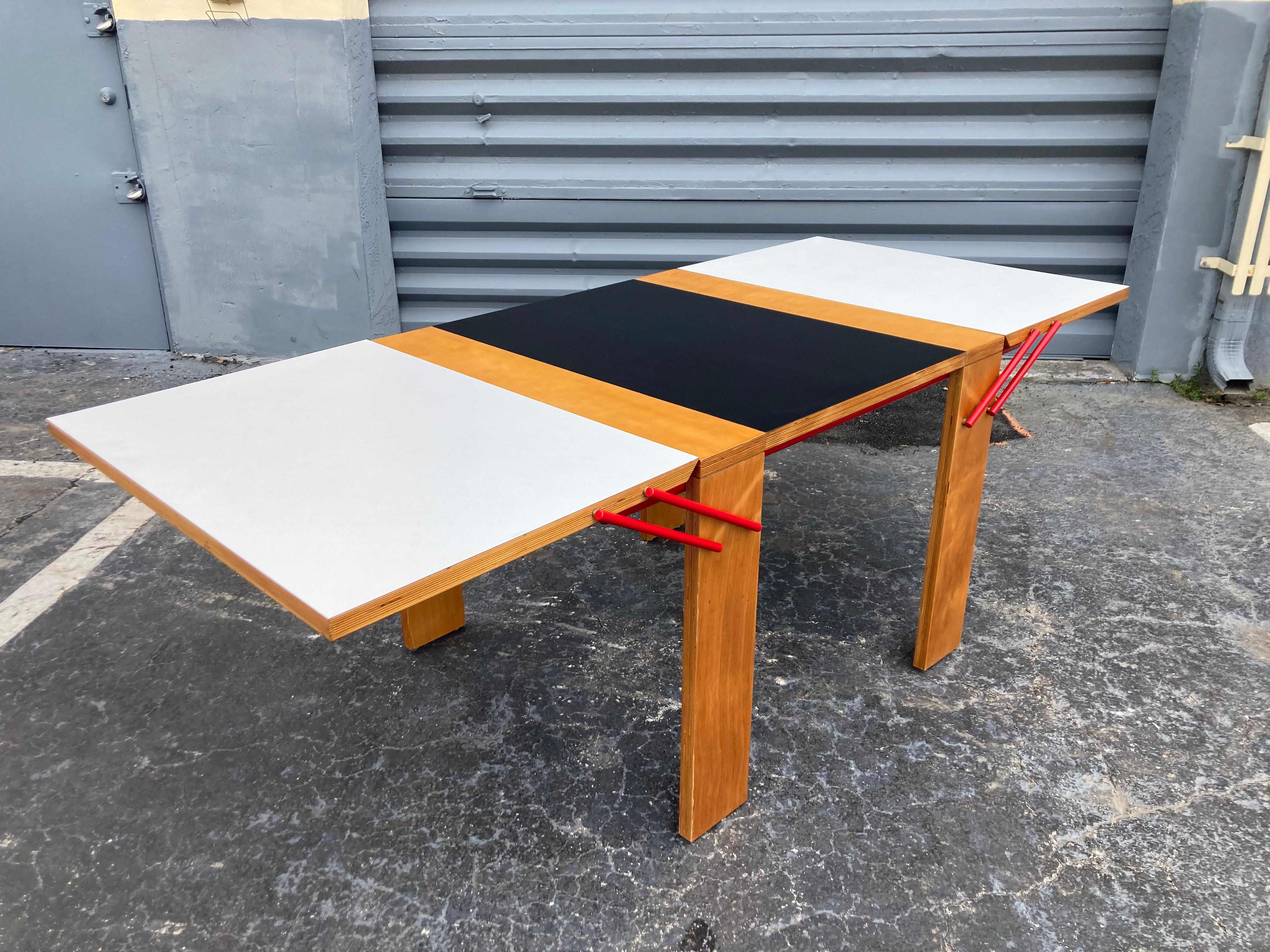 Designer Dining Table, Plywood, Red For Sale 5