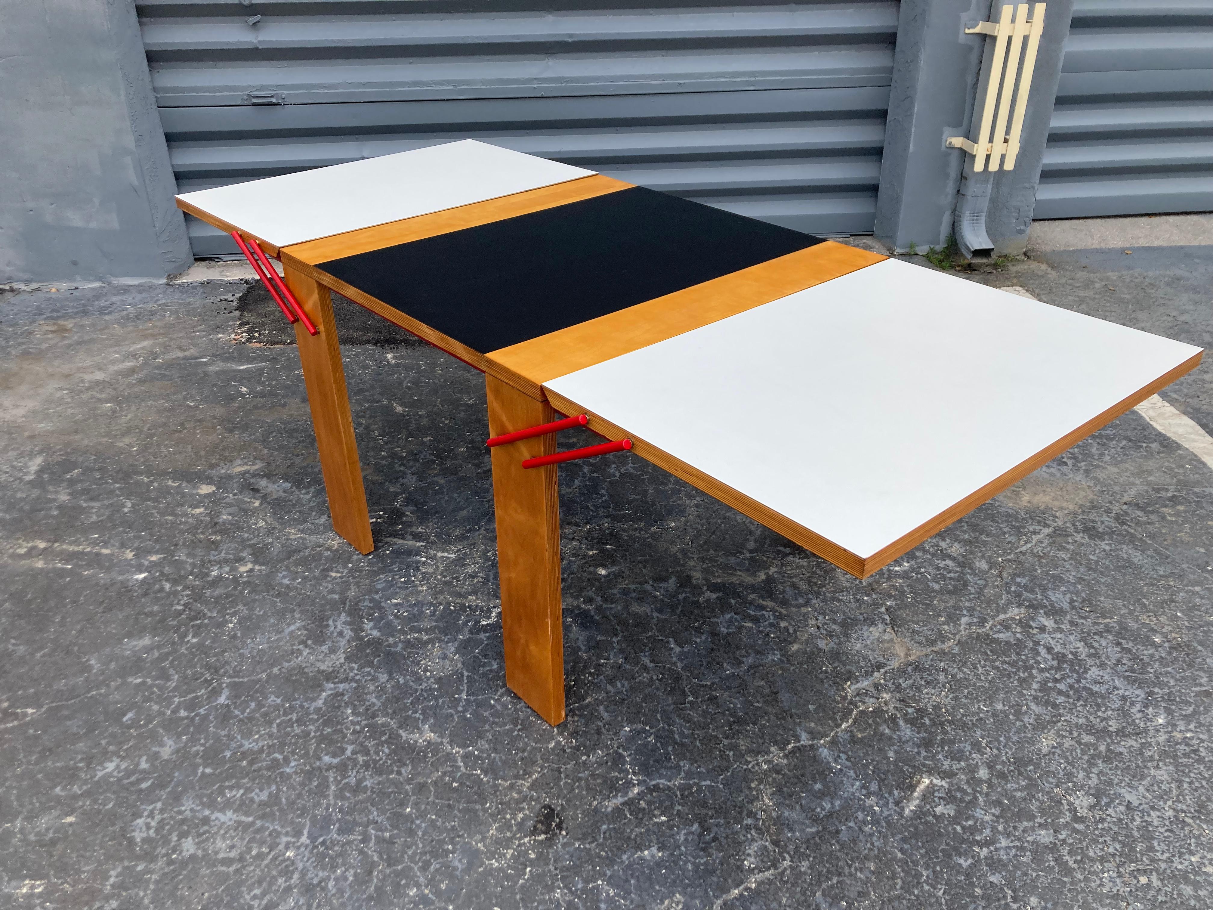 Designer Dining Table, Plywood, Red 1