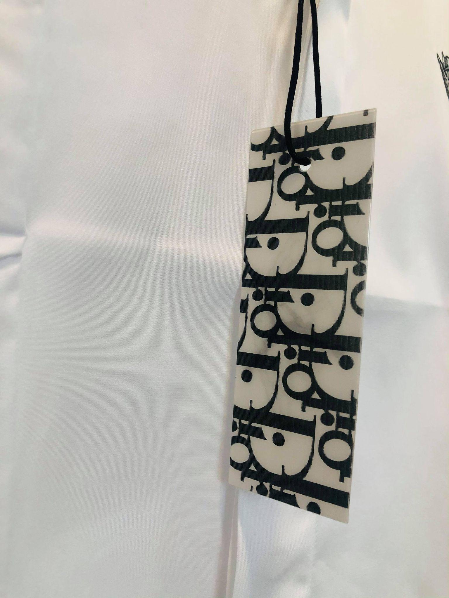 Designer Designer DIOR Air Langärmeliges Hemd - Weiß 39 (Grau) im Angebot