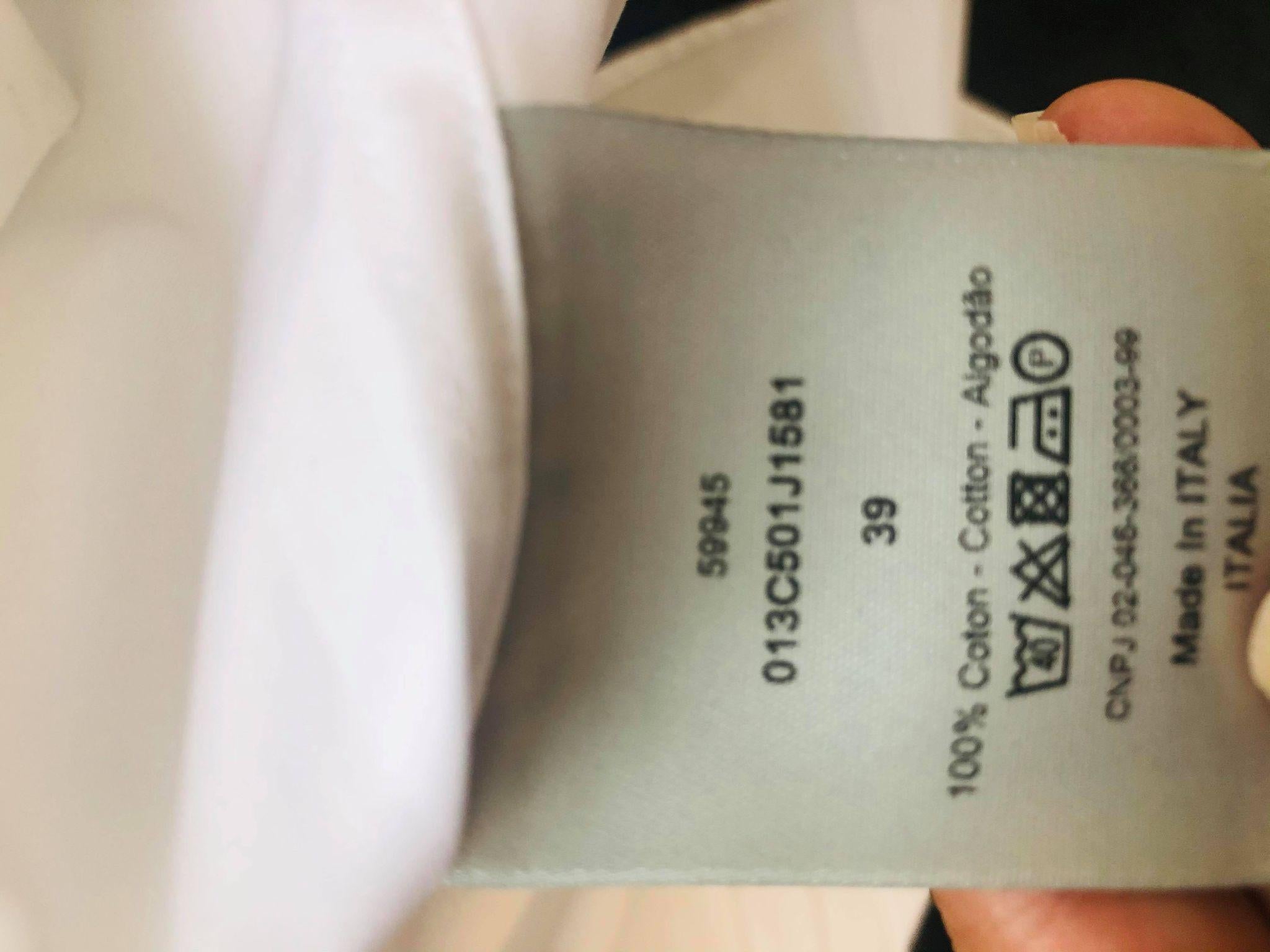 Designer Designer DIOR Air Langärmeliges Hemd - Weiß 39 im Zustand „Neu“ im Angebot in London, GB