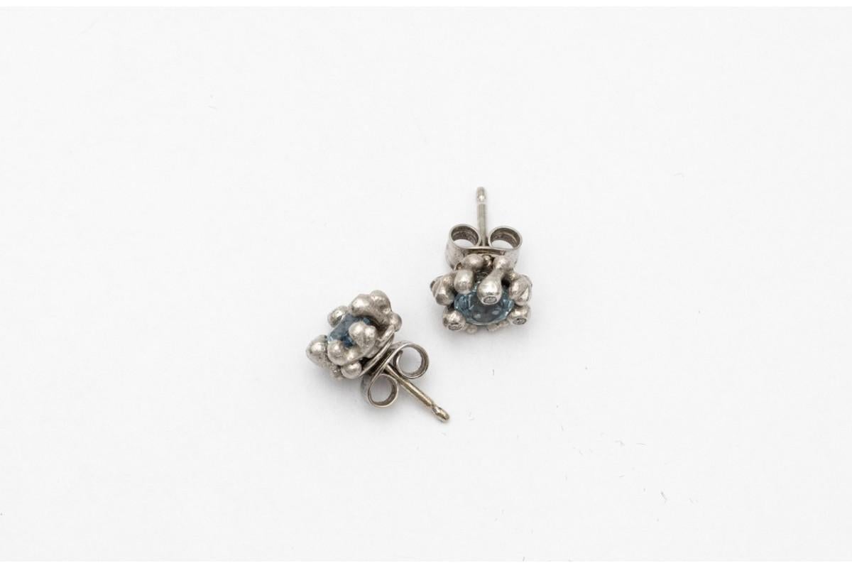 Orecchini firmati con acquamarine e diamanti, Ole Lynggaard, Danimarca. in vendita 3
