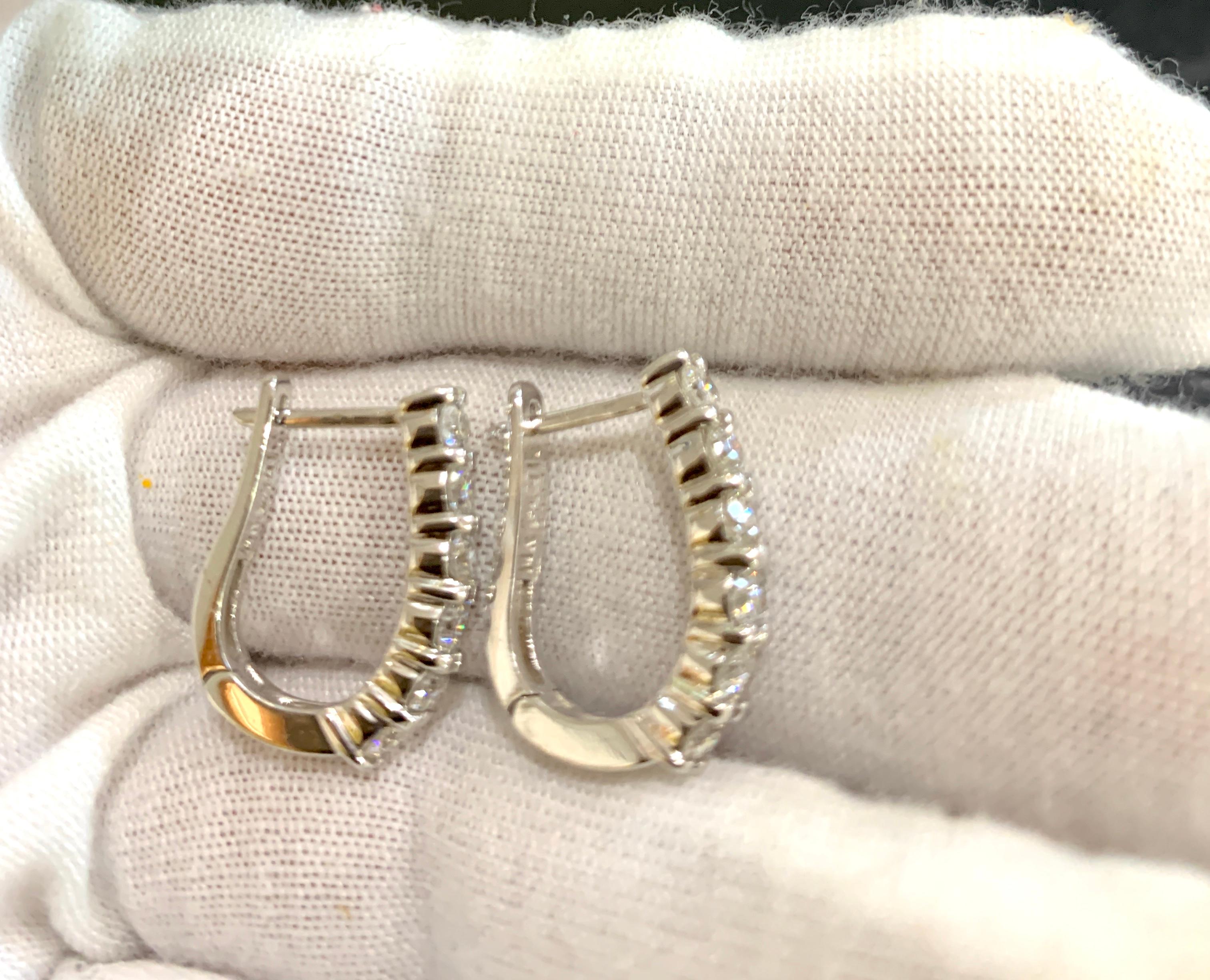 white gold hoop earrings