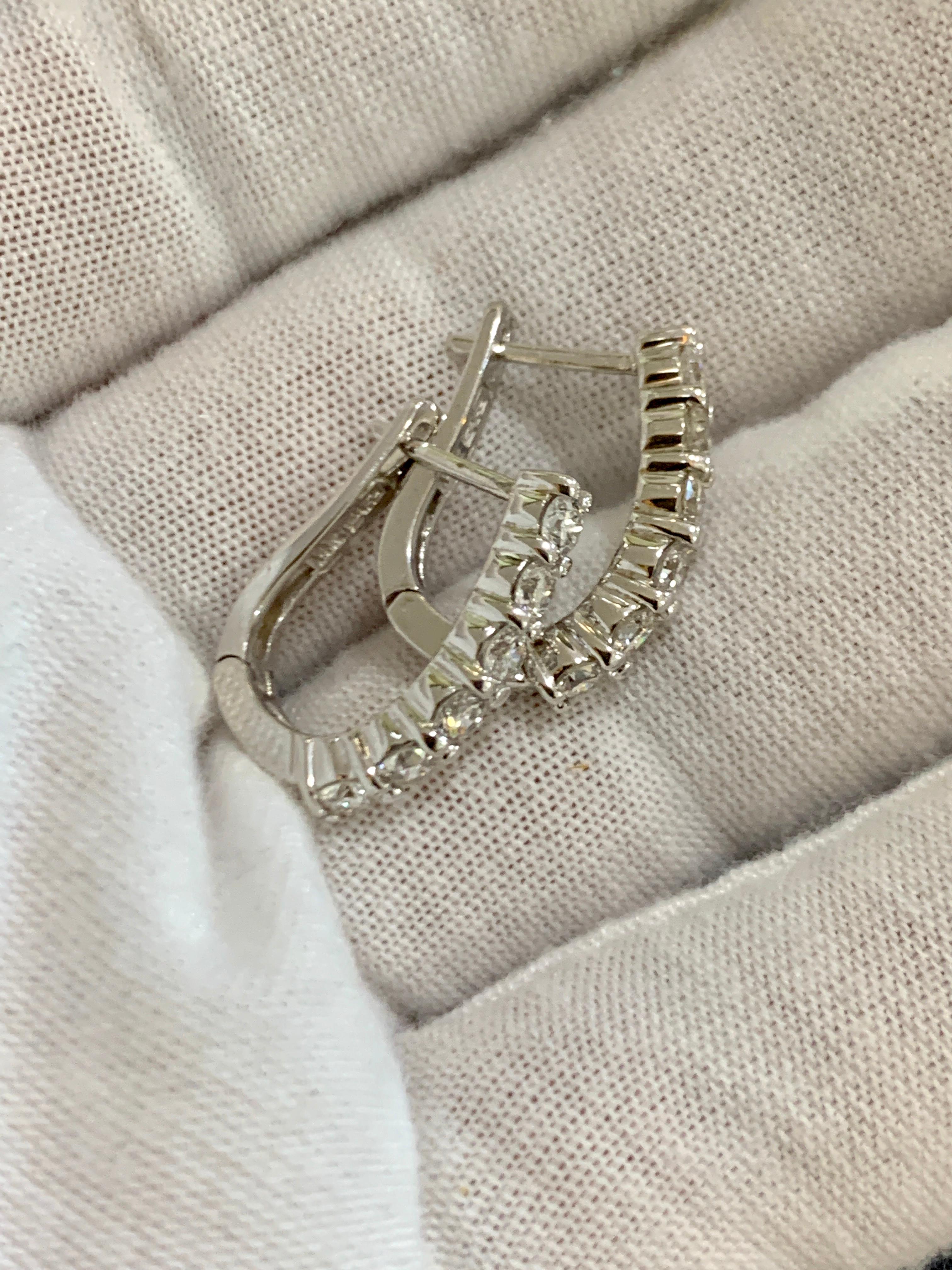 effy diamond hoop earrings