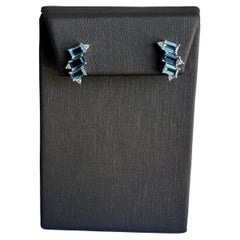 Designer-Ohrringe von Effy aus 14kt Weißgold mit blauem und Londoner blauem Topas und Diamanten