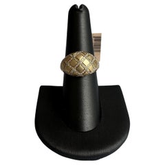 Designer Effy 14kt Yellow Gold Diamond Ring - 0.44ctw GH SI, Size 7, New with Ta