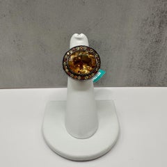Designer Effy Citrine Multicolor Gemstone Ring Sterling Silver NWT