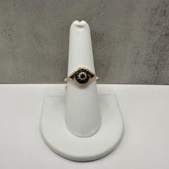 Anello "Evil Eye" del designer Effy Diamond, in oro giallo 14kt, 0,37 ct totali, nuovo nella confezione originale